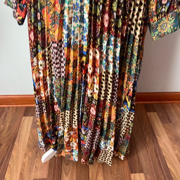 Emma & Michele Multicolor Floral Maxi Dress with pleated skirt vintage inspired - Picture 4 of 14